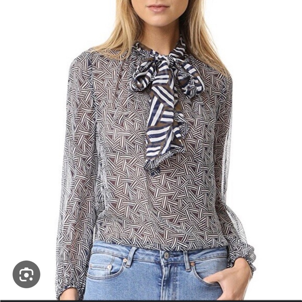 Diane Von Furstenberg Silk Print Blouse